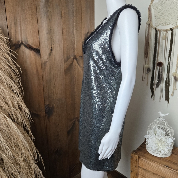 NWT Zara Woman Scoop Back Sequin Tank Top Mini Dress - Picture 6 of 17